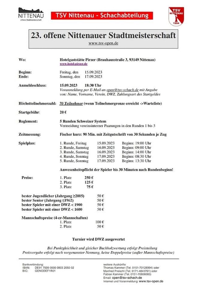 Nittenauer Stadtmeisterschaft
