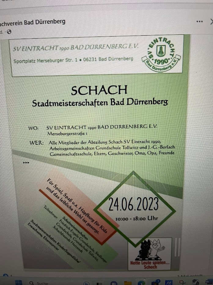 Stadtmeisterschaften Bad Dürrenberg