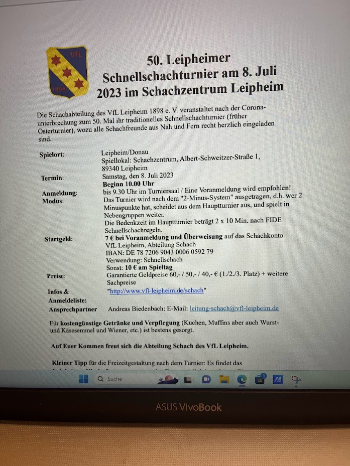 Leipheimer Schnellschachturnier