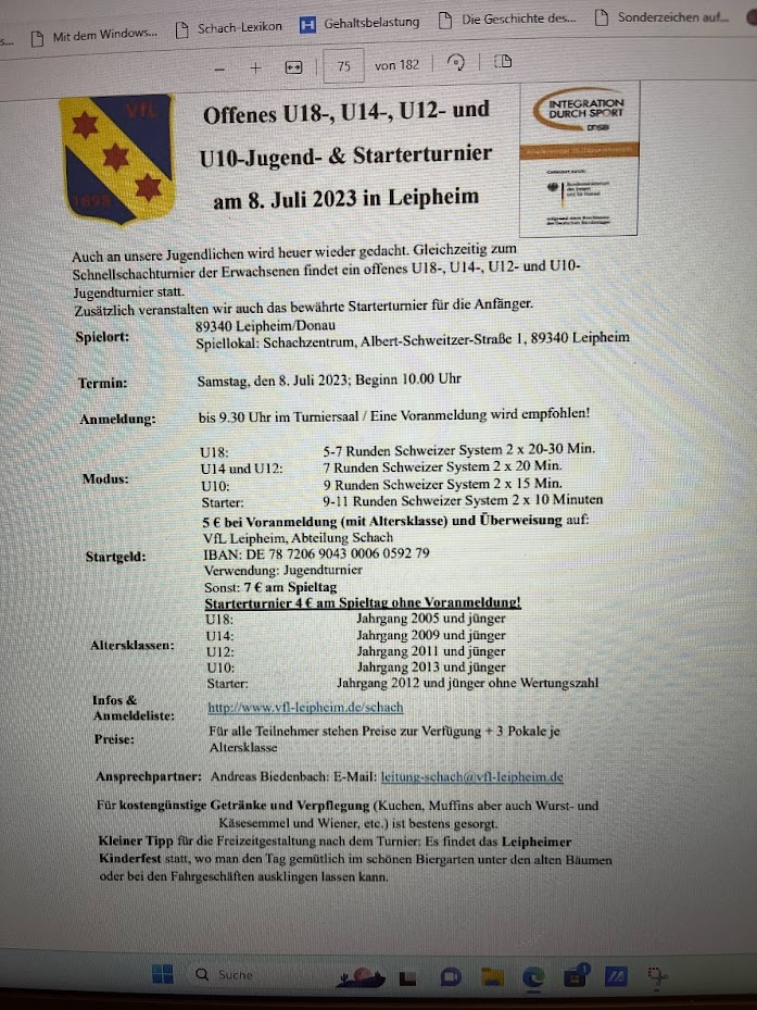 Offenes Jugend- und Starterturnier Leipheim