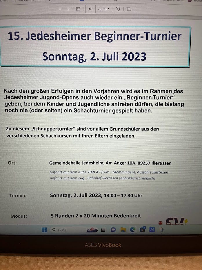 Jedesheimer Beginnerturnier