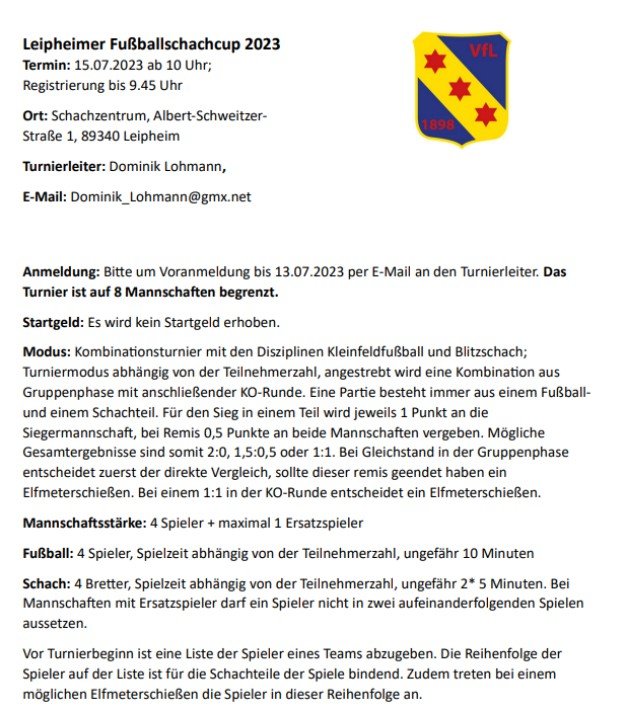 Leipheimer Fußballschachcup